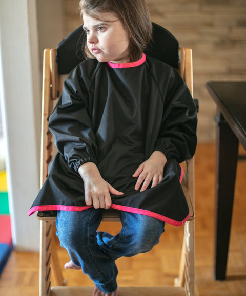 Waterproof Bib with Sleeves for Disabled Children, Adolescents, and Adults