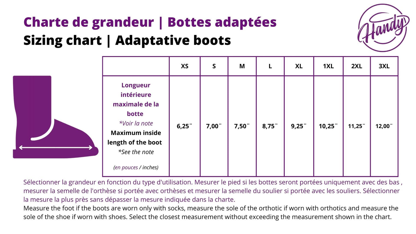 Bottes souples adaptées