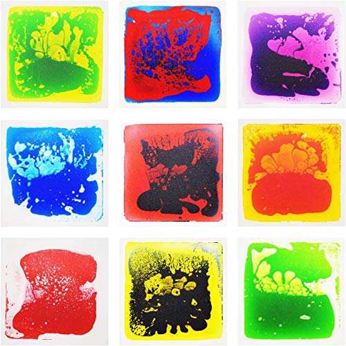 Liquid colored sensory tiles